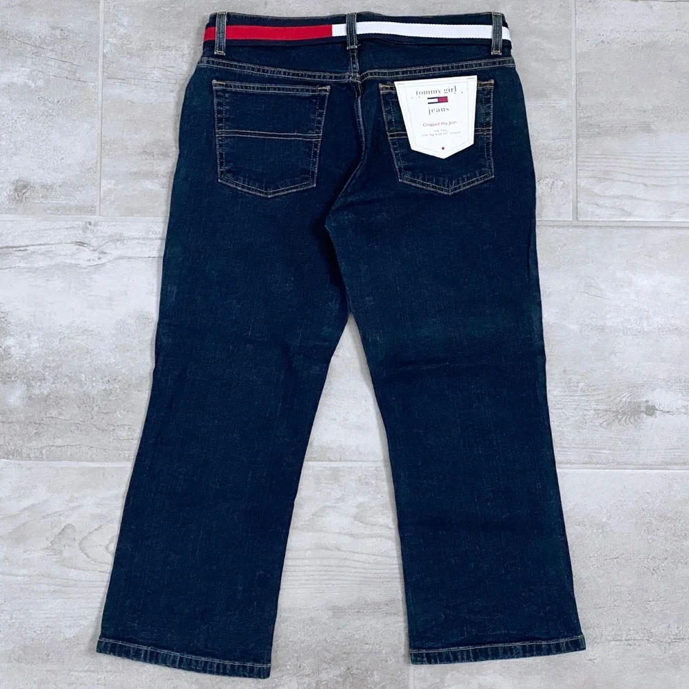 NEW TOMMY HILFIGER Cropped Hip Jeans with Belt